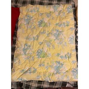 Vintage Baby Blanket The Kendall Co. 1979 Yogi Bear Pebbles Bam Bam Hanna Barber